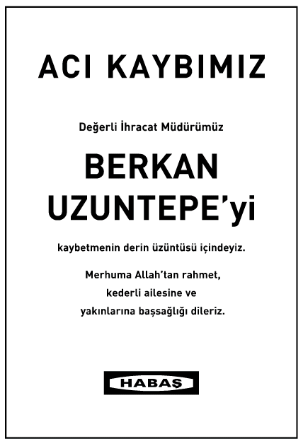 Berkan Uzuntepe Vefat İlanı
