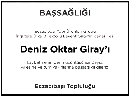 Deniz Oktar Giray Vefat İlanı