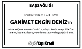 Ganimet Engin Deniz Başsağlığı İlanı