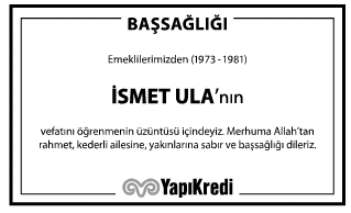 İsmet Ula Başsağlığı İlanı