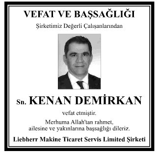 Kenan Demirkan Başsağlığı İlanı