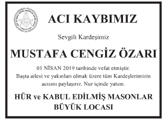 Mustafa Cengiz Özarı Vefat İlanı