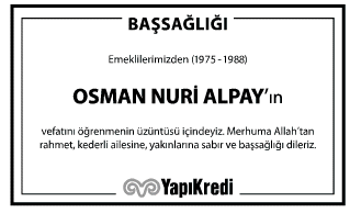 Osman Nuri Alpay Başsağlığı İlanı