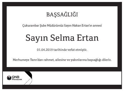 Selma Ertan Başsağlığı İlanı