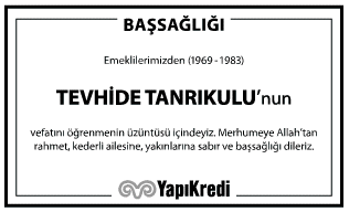 Tevhide Tanrıkulu Vefat İlanı